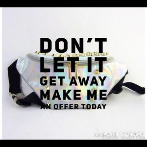 Silver iridescent fanny pack